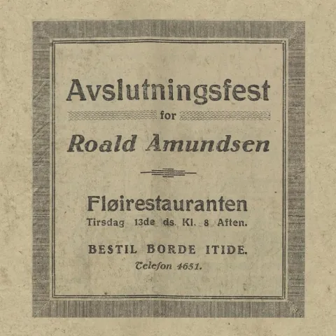 Denne invitasjonen er 100 år gammel. Nå gjenskaper vi kvelden, og du er invitert 🤎 Vi har funnet den gamle avisannonsen fra da Roald Amun…